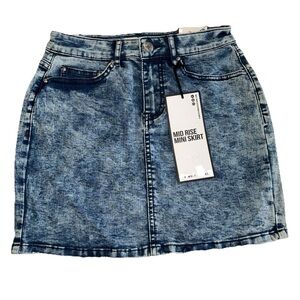 Denim Mid Rise Mini Skirt Size Small